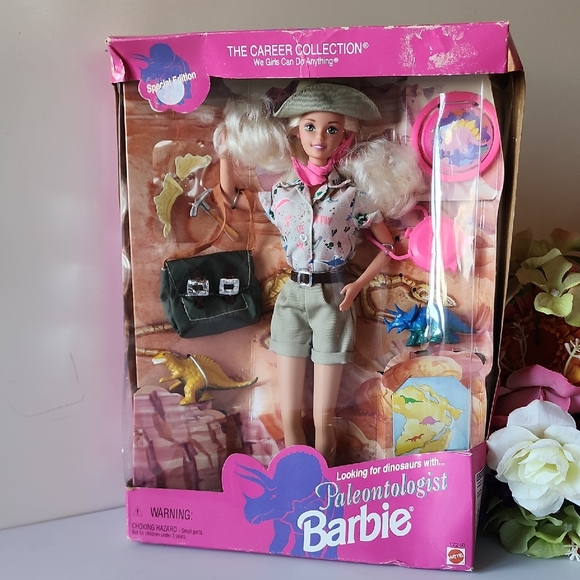 NIB. Barbie Career Collection Paleontologist Doll with Pink...